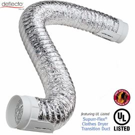 Ventilation Aluminum Flexible Air Duct Set Easy Connection Hook Up Kit 4 Inch 100mm